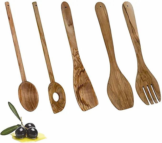 Metaltex Kochbesteck-Set, (Set, 5 tlg., 2 Kochlöffel, 1 Pfannenwender, 2tlg günstig online kaufen