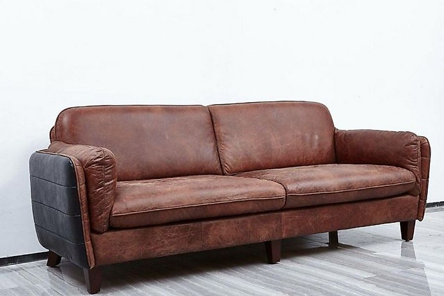 JVmoebel Sofa Luxury Vintage 3+2 Sitzer Echtleder Möbel Wohnzimmer Suite Lo günstig online kaufen