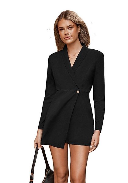 Cupshe Jumpsuit Shorts Langarm Blazer Kragen günstig online kaufen