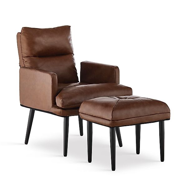 Ofcasa Relaxsessel Kunstleder Relaxsessel mit Ottoman günstig online kaufen
