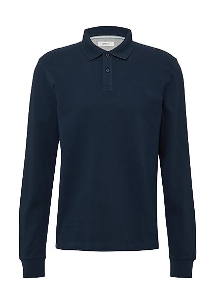 s.Oliver Langarmshirt Polo-Shirt Langarm-Poloshirt aus Baumwoll-Piqué günstig online kaufen