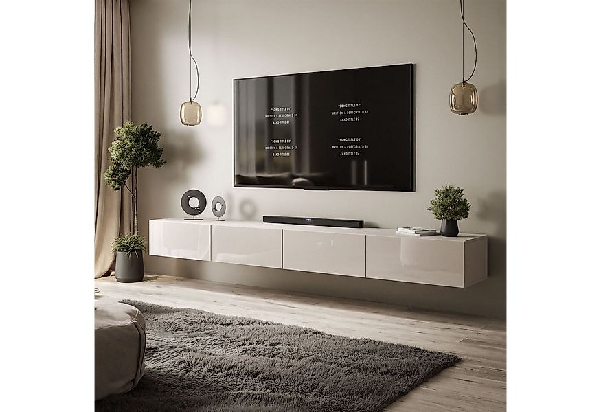 Lookway TV-Schrank CARMEN 250 cm Elegant Hängender TV Lowboard aus Hochglan günstig online kaufen