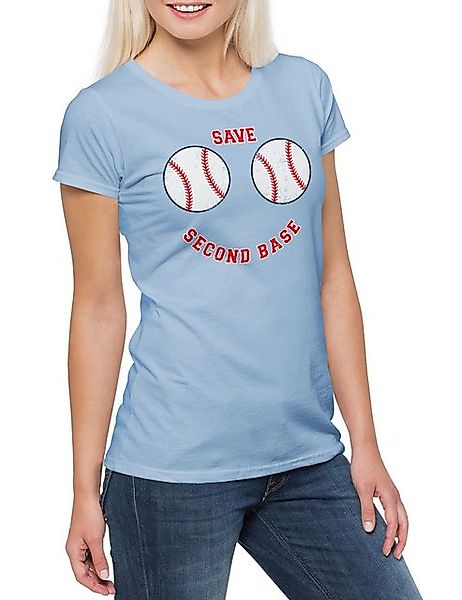 Urban Backwoods Print-Shirt Save Second Base Damen T-Shirt Gallagher Shamel günstig online kaufen