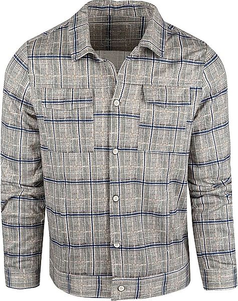 Blue Industry Overshirt Kariert Beige - Größe L günstig online kaufen