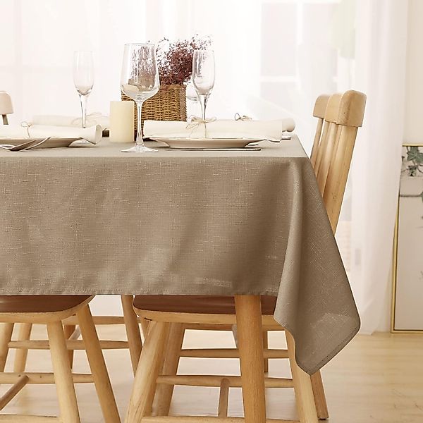 Deconovo Tischdecke Wasserabweisend Tischwäsche Lotuseffekt Tischtuch günstig online kaufen
