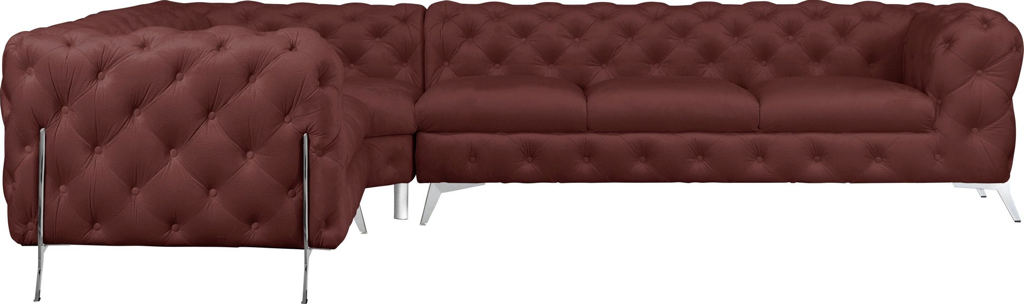 Leonique Chesterfield-Sofa "Amaury L-Form" großes Ecksofa, Chesterfield-Opt günstig online kaufen