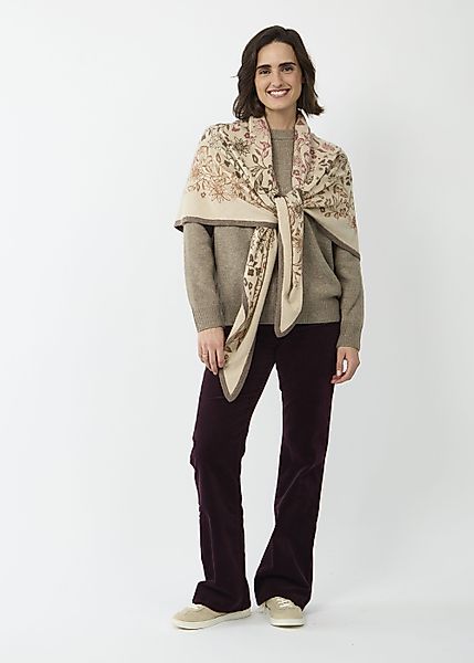 Codello Halstuch, mit handgedrucktem Blumen-Motiv günstig online kaufen