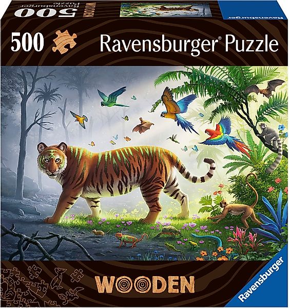 Ravensburger Puzzle Wooden, Tiger im Dschungel, günstig online kaufen