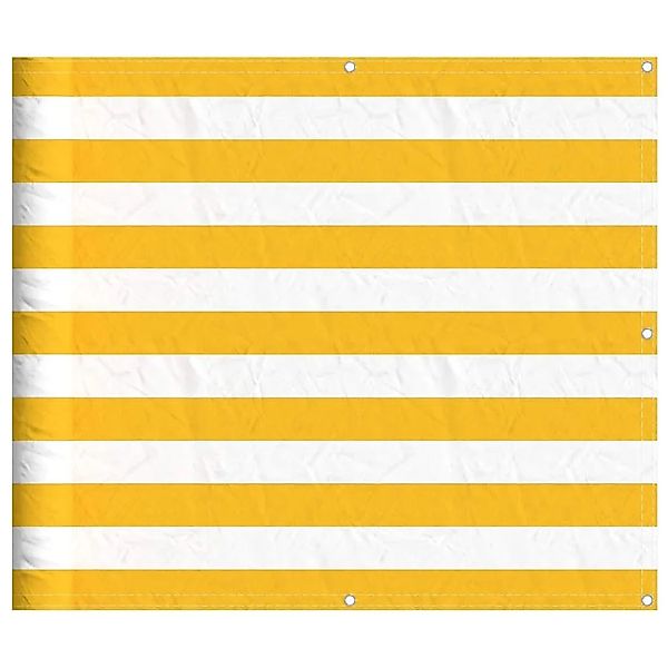 vidaXL Balkon-Sichtschutz Gelb und Weiß Gestreift 90x1000 cm 42002044 günstig online kaufen