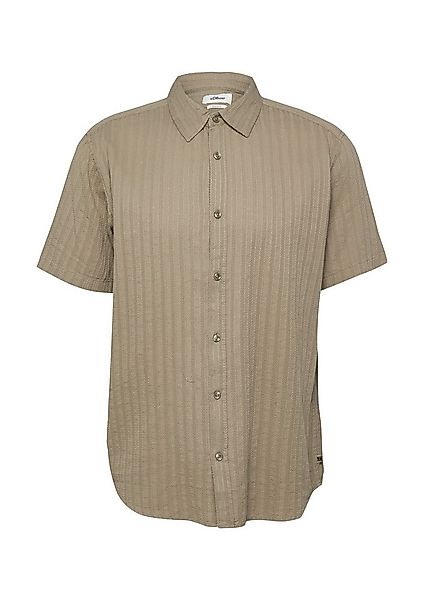 s.Oliver Kurzarmhemd mit Tape-Details und abgerundetem Saum günstig online kaufen