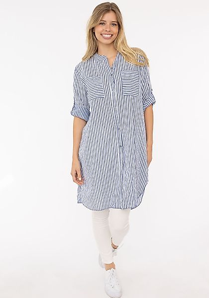 Zwillingsherz Longbluse ""Kida"" One Size, Streifen, Knopfleiste, Brusttasc günstig online kaufen