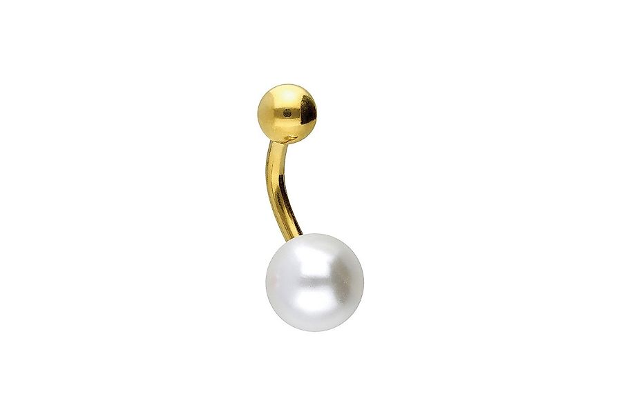 PIERCINGLINE Bauchnabelpiercing Titan Bananabell SYNTHETISCHE PERLE günstig online kaufen