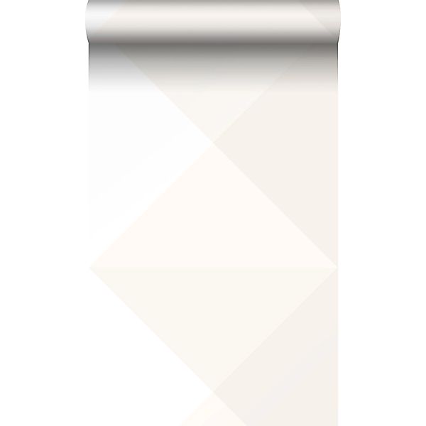 Origin Luxury Wallcoverings Tapete Große Dreiecke Crème Beige Und Weiß 53 C günstig online kaufen