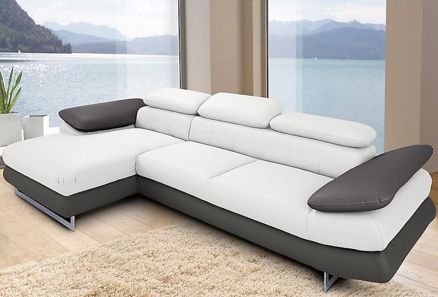 COTTA Ecksofa "Solution L-Form" mit Arm- & Kopfteilverstellung, wahlweise m günstig online kaufen