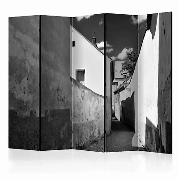 artgeist Paravent Narrow Street II [Room Dividers] schwarz/weiß Gr. 225 x 1 günstig online kaufen