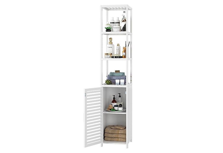 Homfa Hochschrank aus Bambus Badezimmer-Hochschrank Badregal 169cm günstig online kaufen