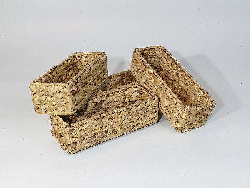 ARTRA Dekokorb Besteckkörbe 4er Set "Hanna" aus Wasserhyazinthe natur Kosme günstig online kaufen