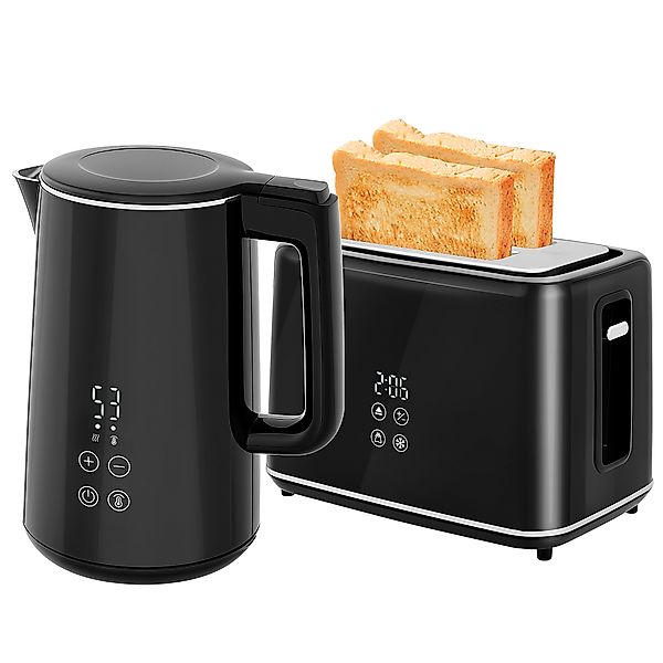 HOMCOM Wasserkocher Toaster Set 1,5L Wasserkocher 2 Toastscheiben 2200W Frü günstig online kaufen