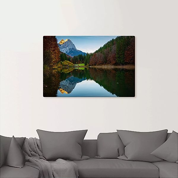 Artland Wandbild "Herbst am Rießersee", Berge & Alpenbilder, (1 St.), als A günstig online kaufen