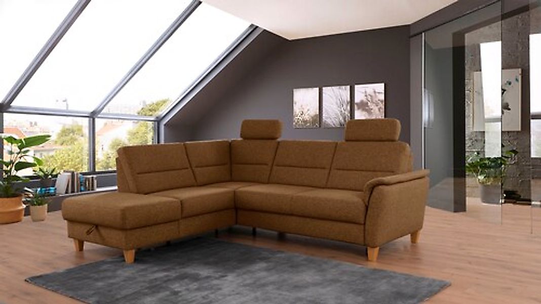 Home affaire Ecksofa »Palmera L-Form, B: 236 cm« optional Bettfunktion & Be günstig online kaufen