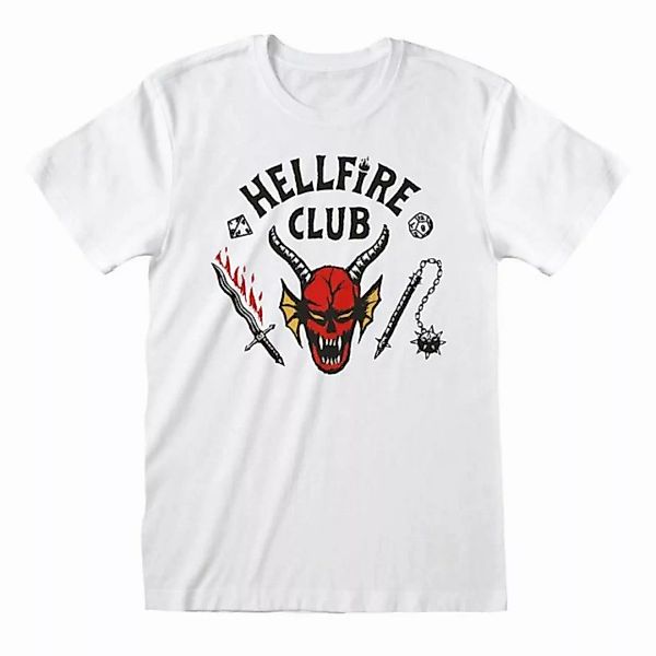 Stranger things T-Shirt Stranger Things – T-Shirt Hellfire Club weiss S-M-L günstig online kaufen