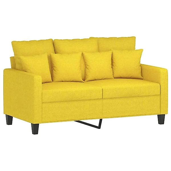 vidaXL 2-Sitzer-Sofa Hellgelb 120 cm Stoff 359264 günstig online kaufen