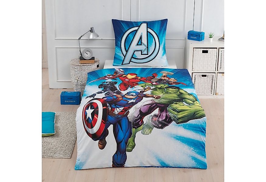 MTOnlinehandel Bettwäsche Avengers Marvel 135x200 + 80x80 cm, 100 % Baumwol günstig online kaufen