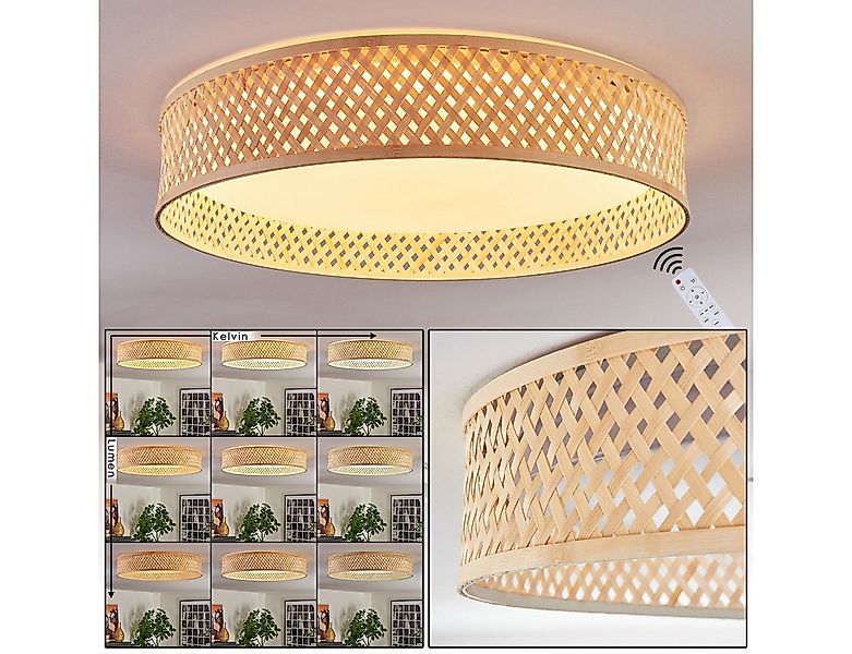 hofstein Deckenleuchte Deckenlampe im Boho-Design aus Metall/Bambus/Kunstst günstig online kaufen