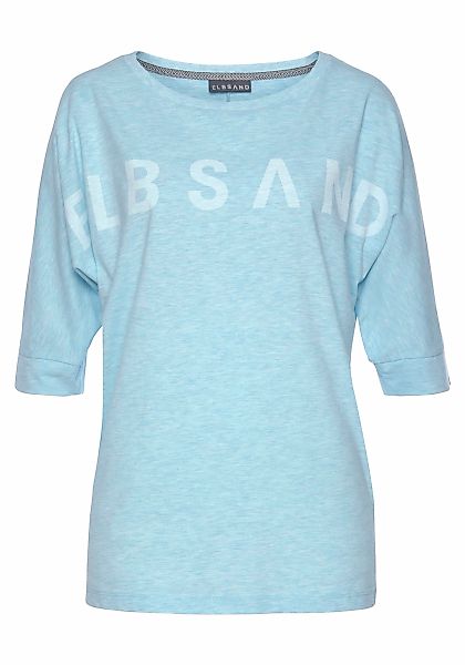 Elbsand 3/4-Arm-Shirt "Iduna" mit Logodruck, Baumwoll-Mix, lockere Passform günstig online kaufen