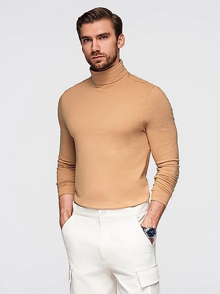 OMBRE Rollkragenpullover Unifarbenes Herren-Longsleeve mit Rollkragen günstig online kaufen