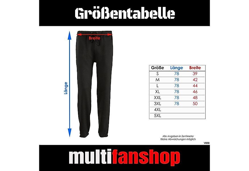multifanshop Jogginghose Leverkusen - Textmarker - Trainingshose günstig online kaufen