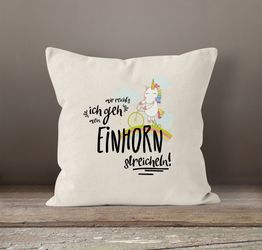 MoonWorks Dekokissen Kissenbezug Einhorn auf Fahrrad günstig online kaufen