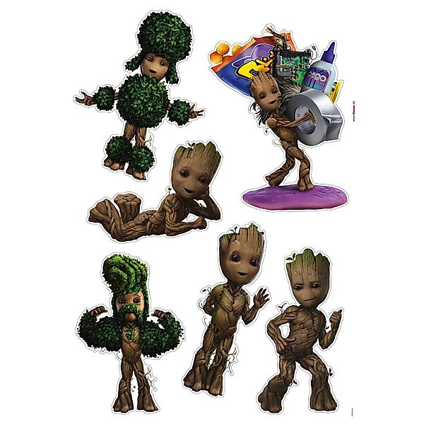 Komar Wandtattoo I Am Groot! Braun und Grün 50 cm x 70 cm 612747 günstig online kaufen
