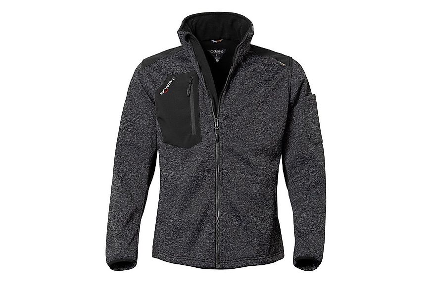 Qualitex Workwear Strickfleecejacke wärmende (melange) Strickfleece-Übergan günstig online kaufen