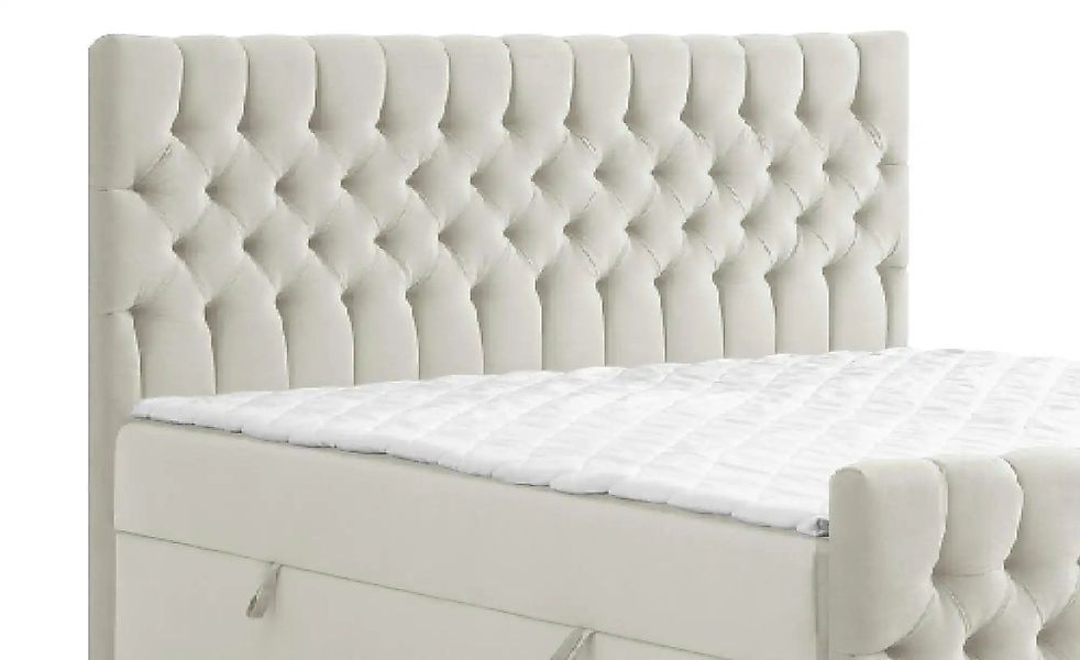 Boxbett mit Bettkasten und Fußteil Belek King ¦ beige ¦ Maße (cm): B: 160 H günstig online kaufen