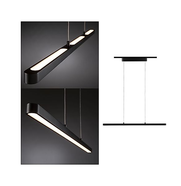 Paulmann "URail LED Pendel Lento 1800lm 41W 2700K dimmbar 230V Schwarz matt günstig online kaufen