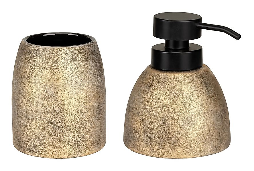 WENKO Badaccessoire-Set "Tremea" bestehend aus Seifenspender und Zahnputzbe günstig online kaufen