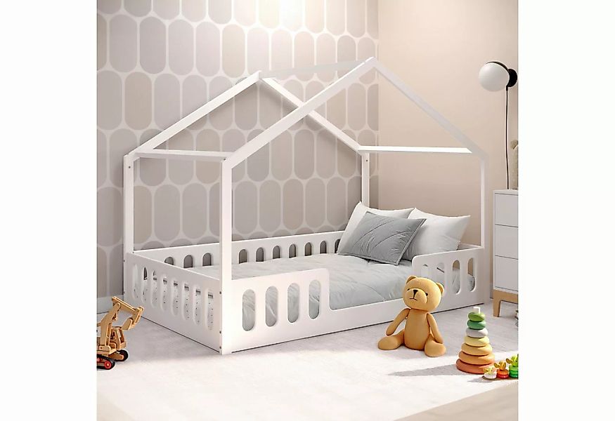 CADANI Kinderbett Janne weiß (inklusive einer Umbauseite), Bodenbett, einfa günstig online kaufen