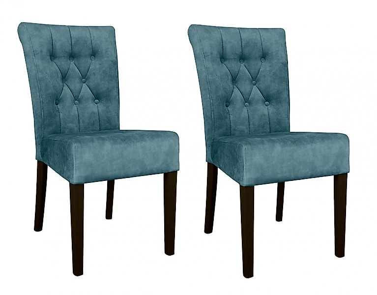 Home affaire 4-Fußstuhl "Ravenna", (Set), 2 St., Samtvelours, Esszimmerstuh günstig online kaufen