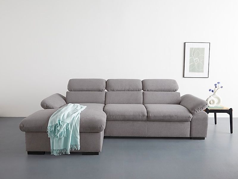 COTTA Ecksofa »Lola L-Form mit Kopfteilfunktion & Hocker«, (Set, mit Hocker günstig online kaufen