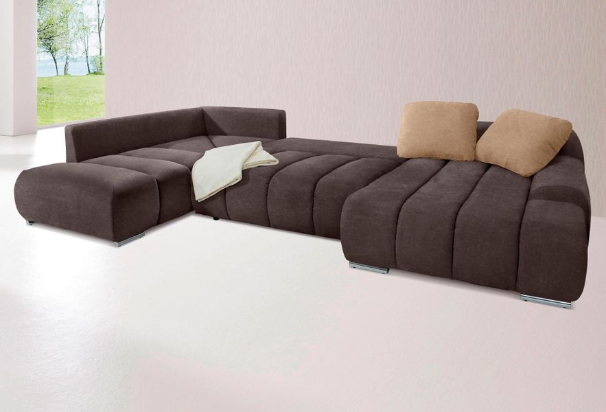 INOSIGN Wohnlandschaft "Bono U-Form" wahlweise mit Bettfunktion günstig online kaufen