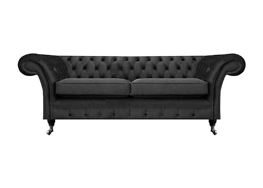 Xlmoebel Sofa Hochwertiges schwarzes Zweisitzer-Sofa aus Stoff für das Wohn günstig online kaufen