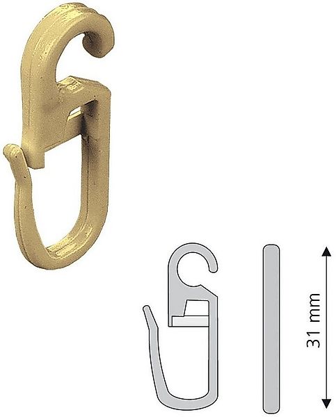 Liedeco Faltenclip, Gardinen, (Set, 8-St), Faltenlegehaken, für Gardinenrin günstig online kaufen