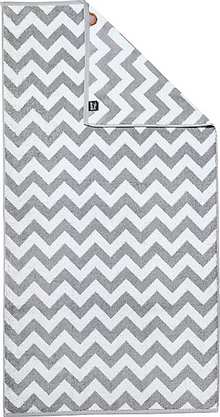 done.® Duschtuch Daily Shapes ZickZack, Jacquard-Walkfrottier günstig online kaufen