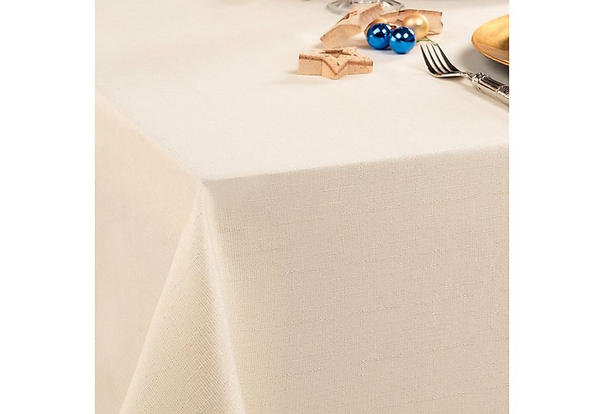 Beautex Tischdecke Lurex Tischdecke Weihnachten, Silber Gold glänzend, Weih günstig online kaufen