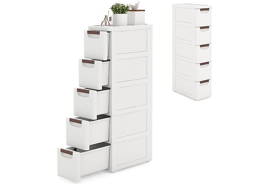 BlingBin Beistellwagen Schmaler Nischenschrank auf Rollen Rollschrank mit 4 günstig online kaufen