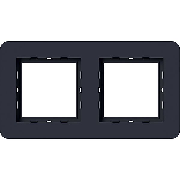 Elektromaterial Abdeckrahmen Leonie 2-fach Schwarz günstig online kaufen
