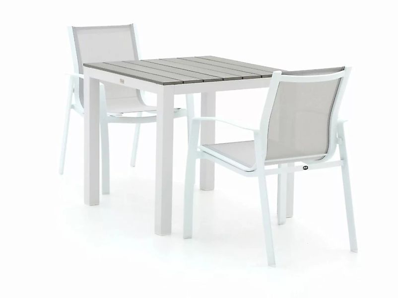 R&S Design Altea/Fidenza 78 cm Gartenmöbel-Set 3-teilig stapelbar günstig online kaufen