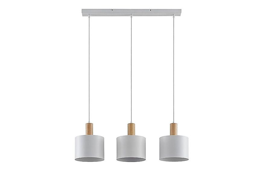 Lindby Hängeleuchte Kadir, Metall, Weiß IP20, 3 x 60 W günstig online kaufen
