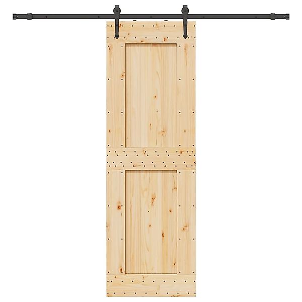 vidaXL Schiebetür mit Beschlag 70x210 cm Massivholz Kiefer 3332742 günstig online kaufen